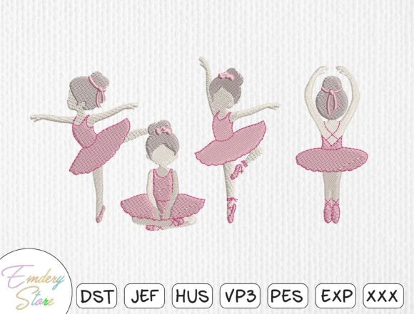 Ballerina Poses Embroidery Design: Elegance Meets Practicality