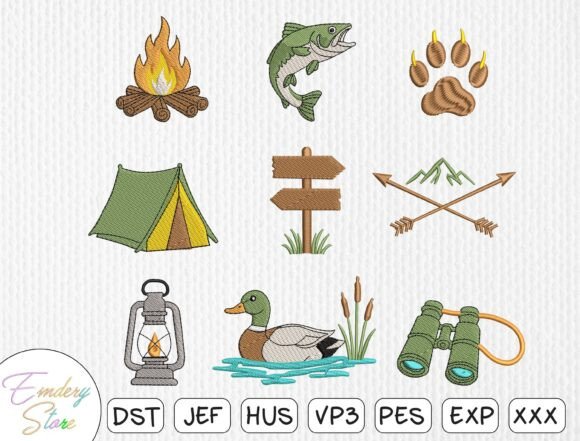 Camping Embroidery Design Set: A Craft Lover’s Dream