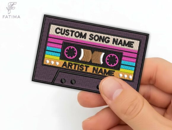 Cassette Tape Patch Embroidery Design