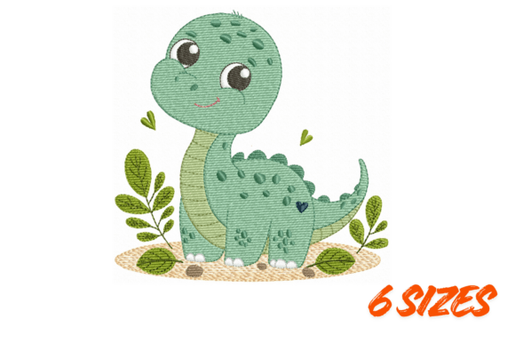 Cute Dino Embroidery Design File: A Playful Touch for Small Business Branding
